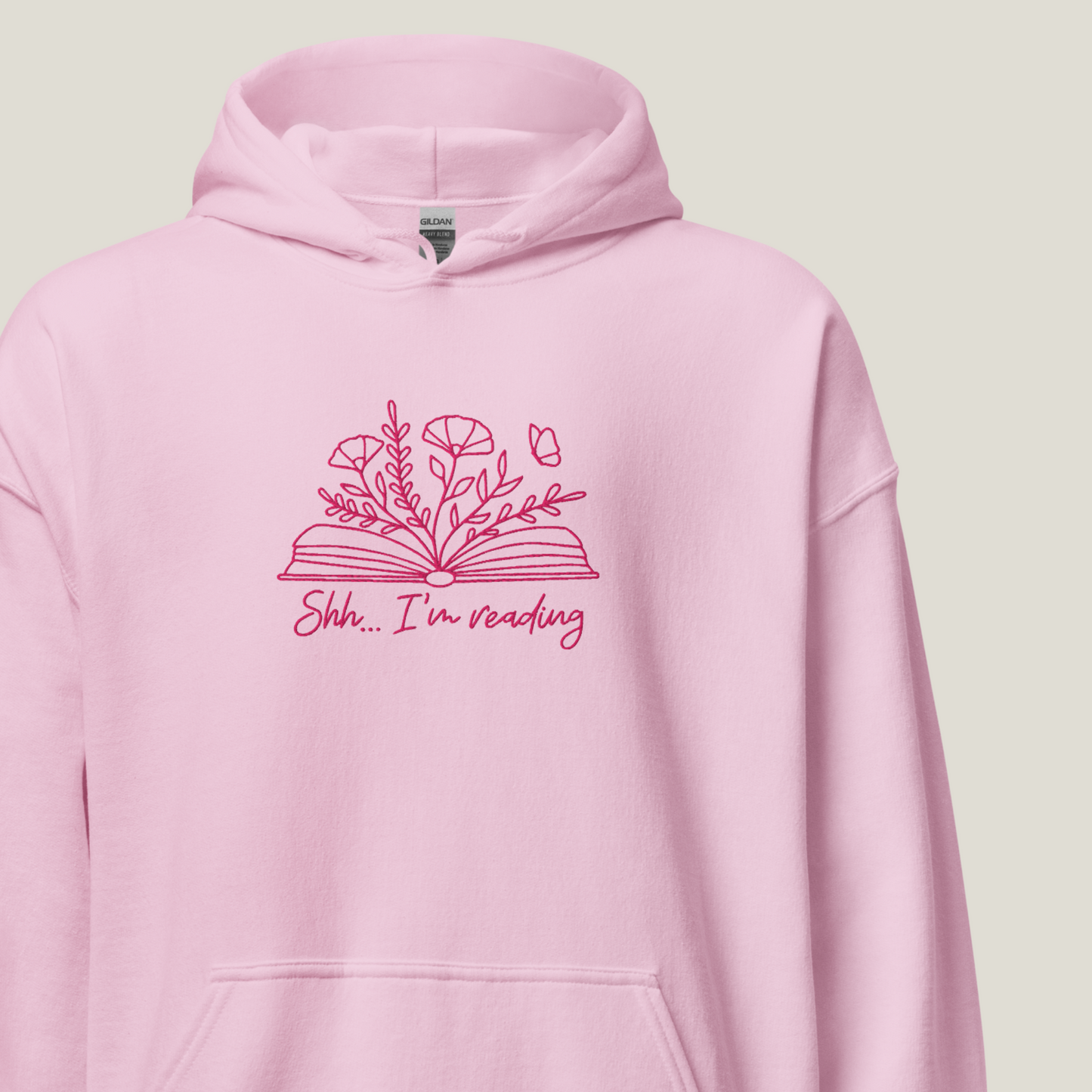 Hoodie | Shh I'm Reading | bestickt | Bookish Sweatshirt