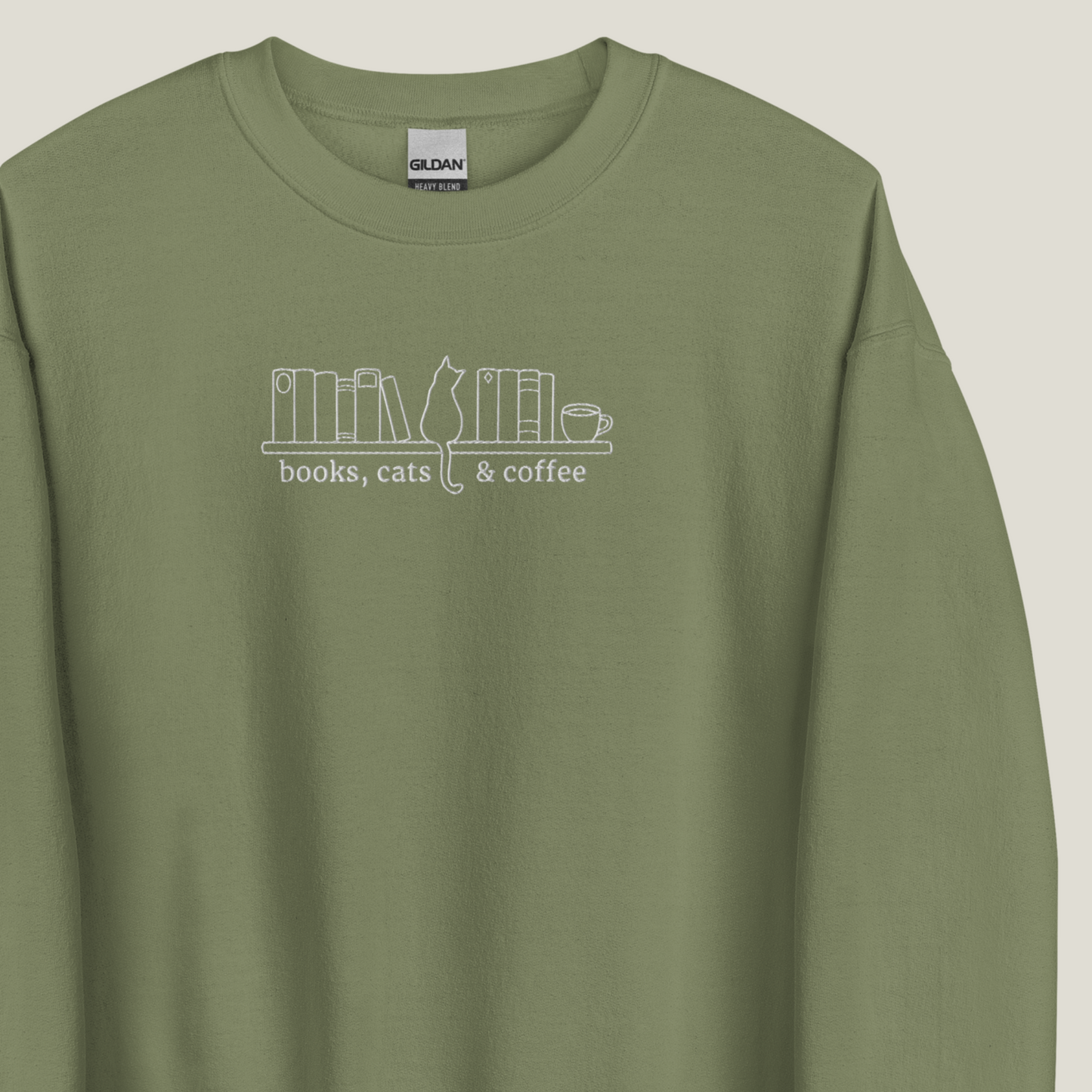 Sweatshirt | Bookish Cat | bestickt | Bookish Sweatshirt
