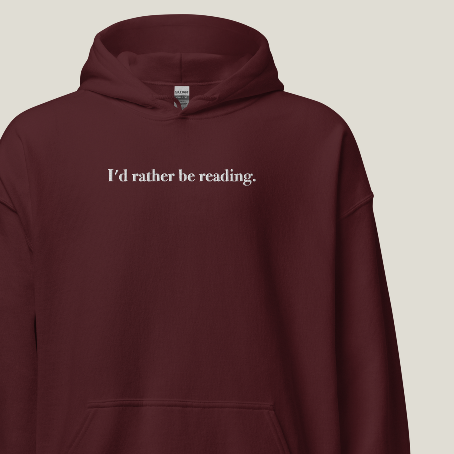 Hoodie | Rather be reading | bestickt | Bookish Hoodie