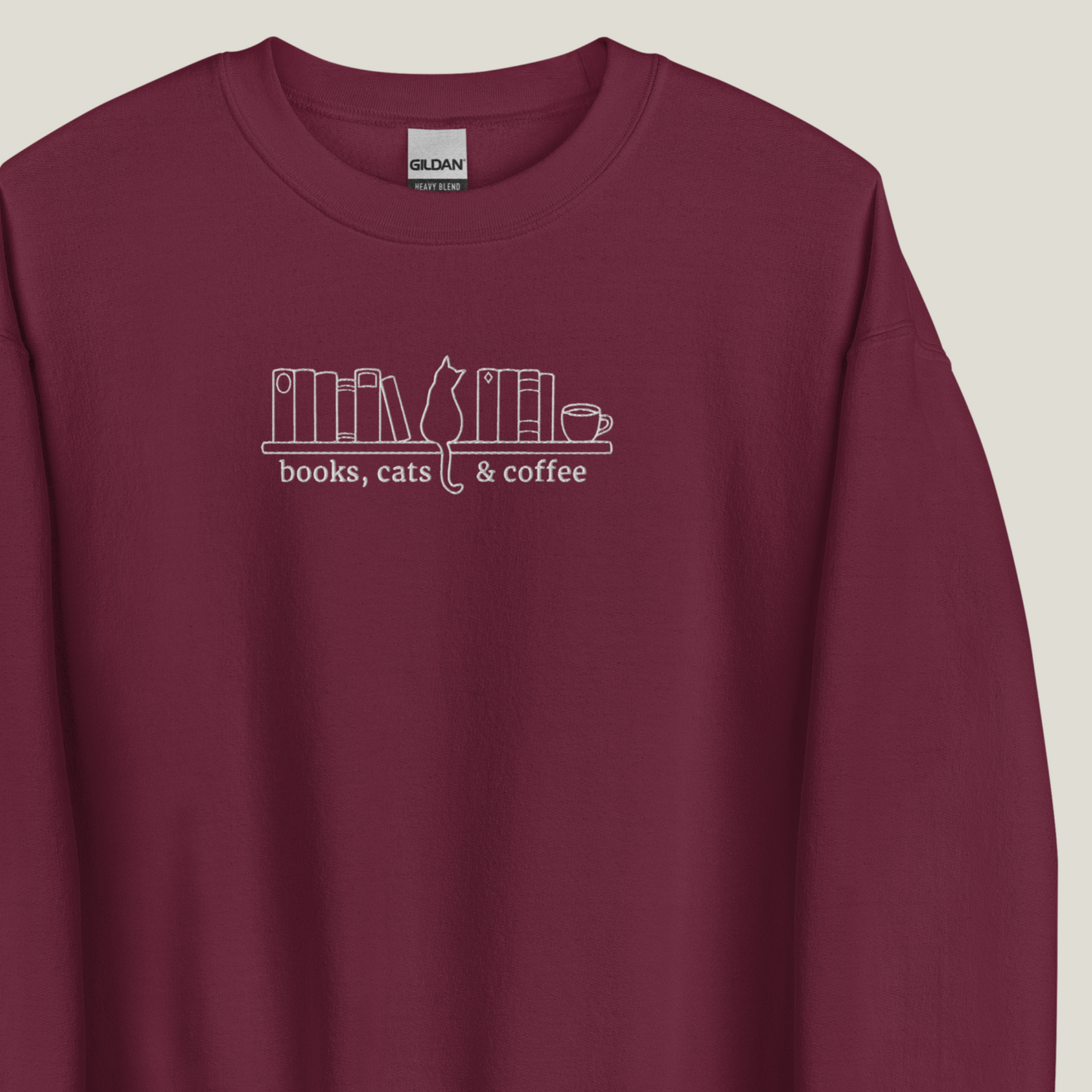 Sweatshirt | Bookish Cat | bestickt | Bookish Sweatshirt