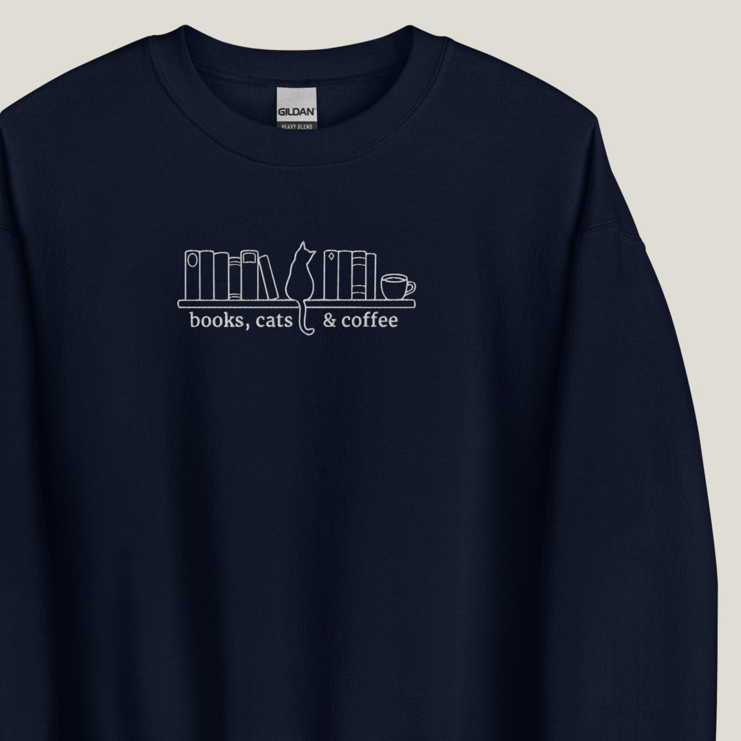 Sweatshirt | Bookish Cat | bestickt | Bookish Sweatshirt