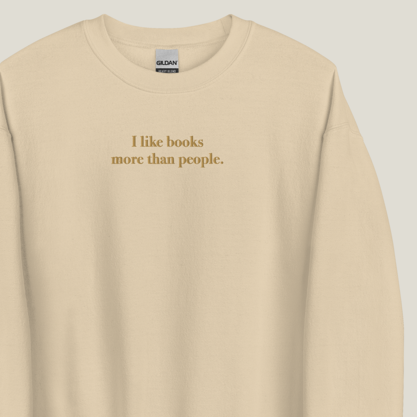Sweatshirt | I like books more than people | bestickt | Bookish Sweatshirt