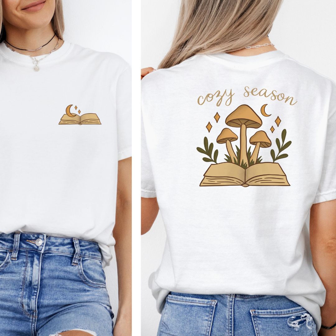 Premium T-Shirt | Cozy Season Mushrooms | Druck | Bookish Autumn