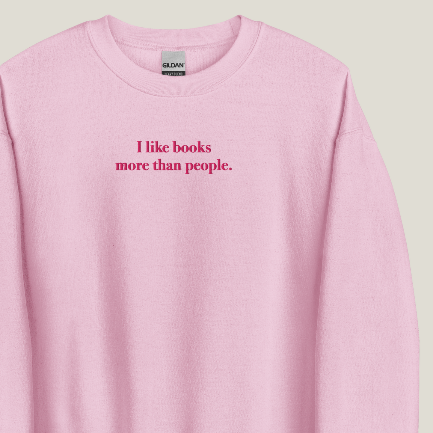 Sweatshirt | I like books more than people | bestickt | Bookish Sweatshirt