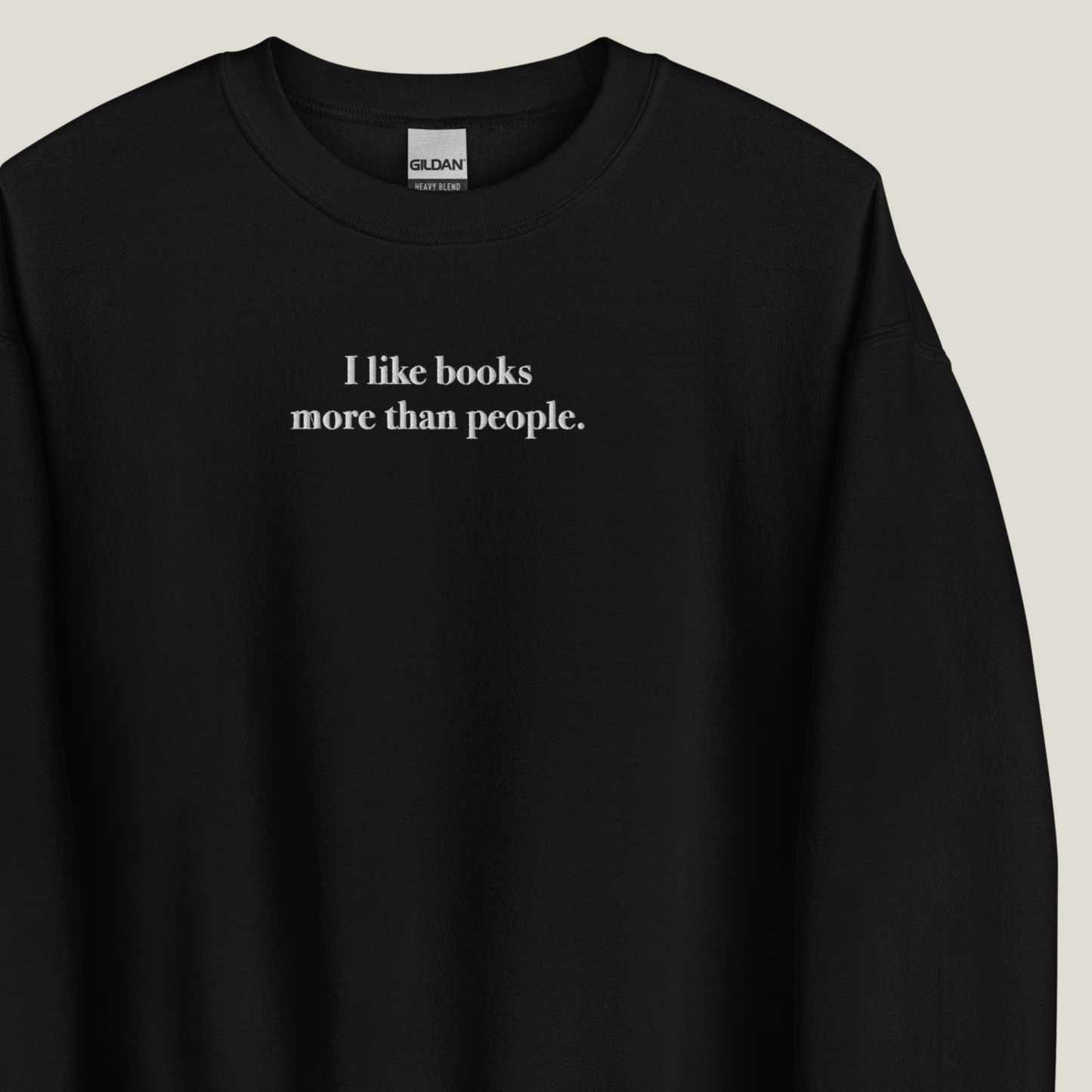 Sweatshirt | I like books more than people | bestickt | Bookish Sweatshirt