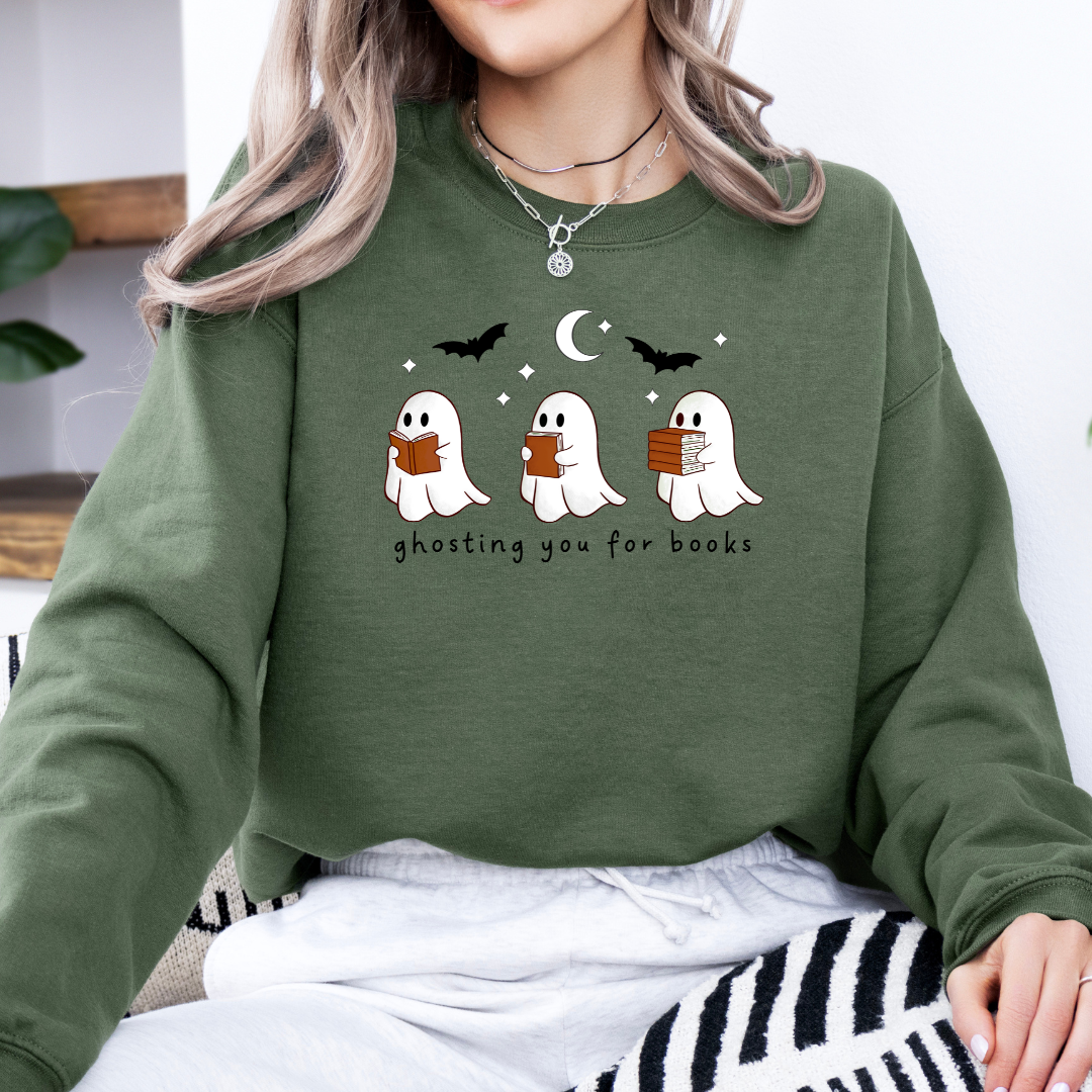 Sweatshirt | Ghosting you for Books | Druck | Bookish Halloween