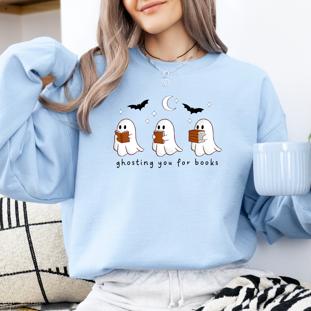 Sweatshirt | Ghosting you for Books | Druck | Bookish Halloween
