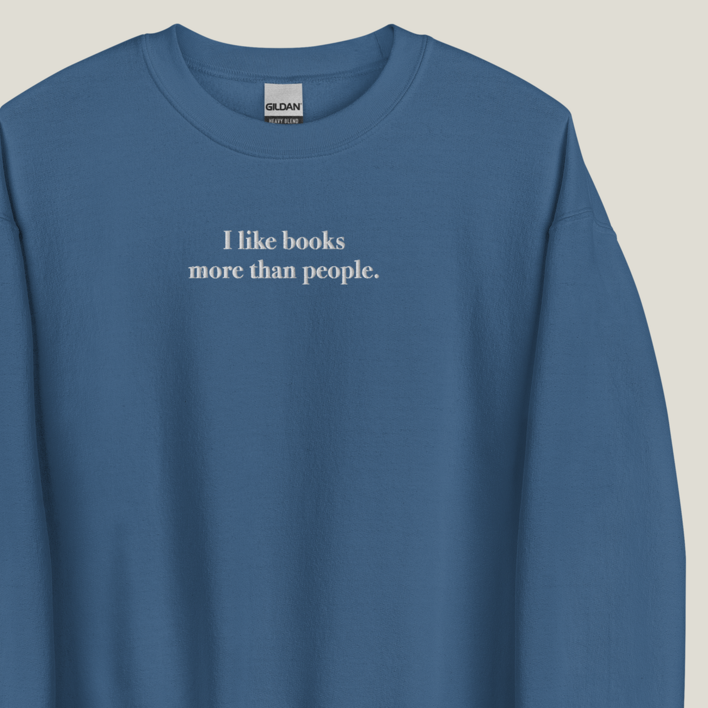 Sweatshirt | I like books more than people | bestickt | Bookish Sweatshirt