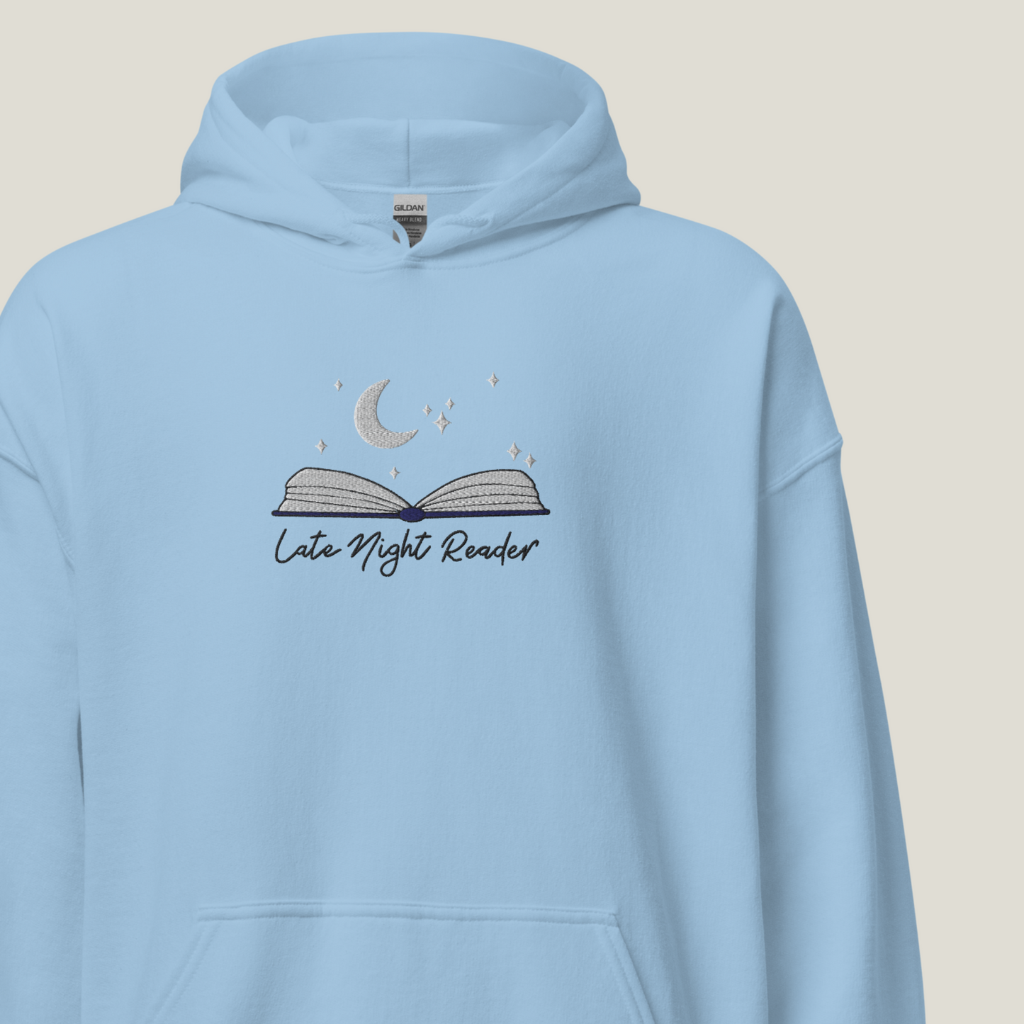 Hoodie | Late Night Readers | bestickt | Bookish Hoodie