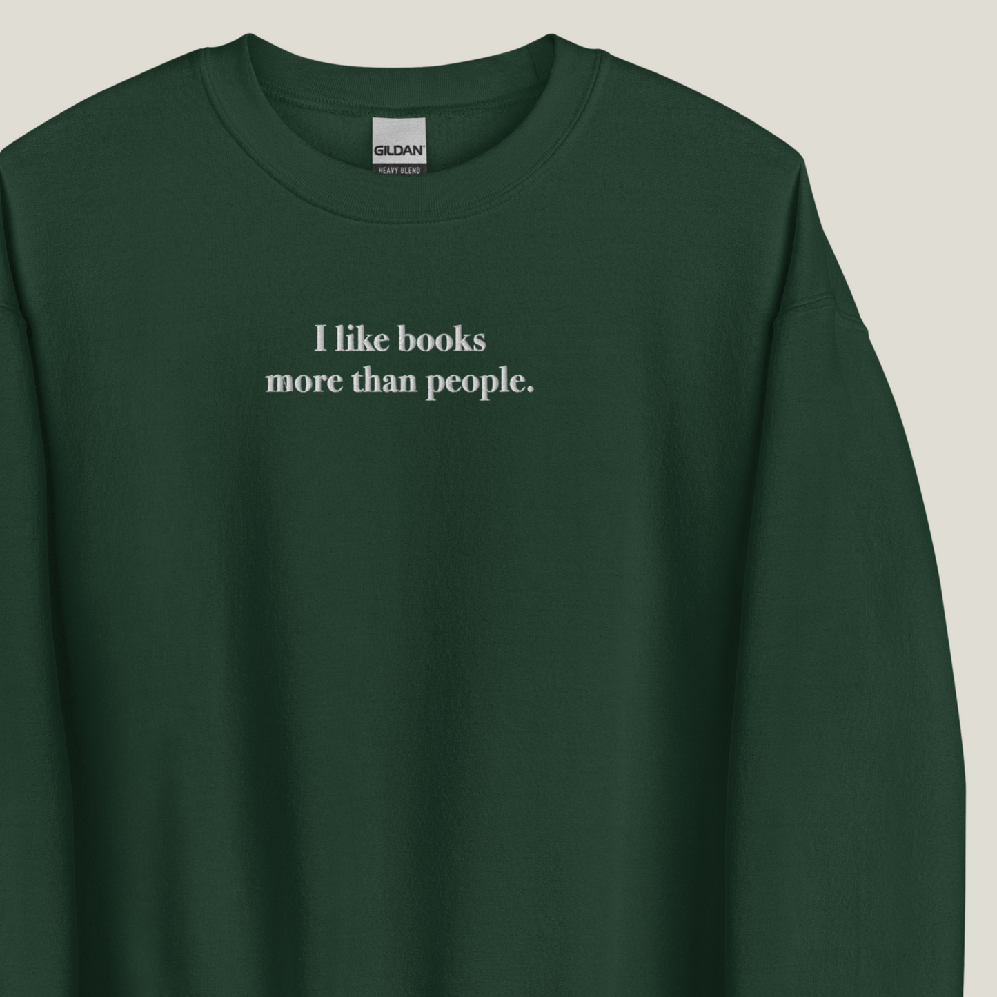 Sweatshirt | I like books more than people | bestickt | Bookish Sweatshirt