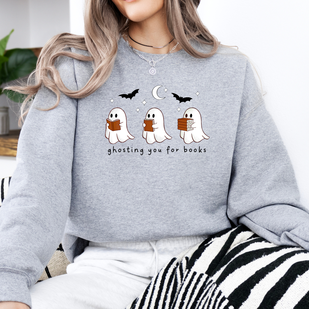 Sweatshirt | Ghosting you for Books | Druck | Bookish Halloween
