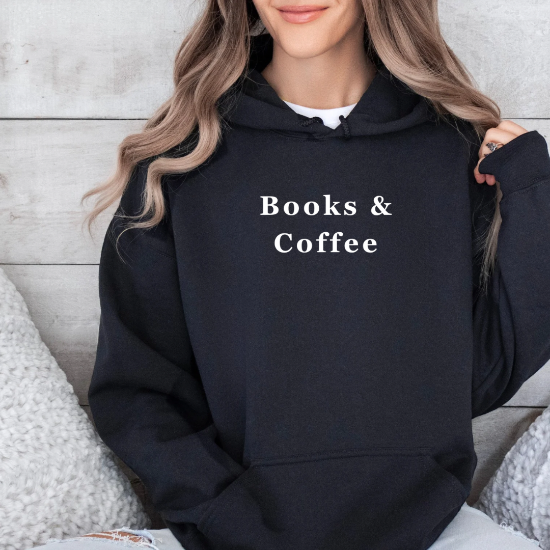 Hoodie | Books & Coffee | bestickt | Bookish Autumn