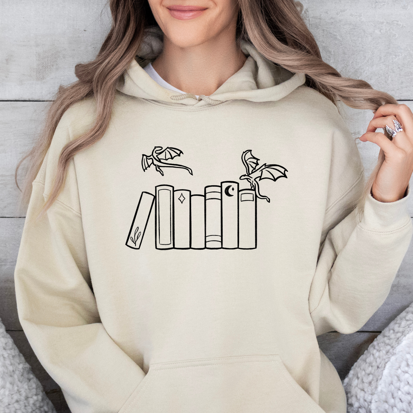Hoodie | Books & Dragons | Druck | Bookish Hoodie