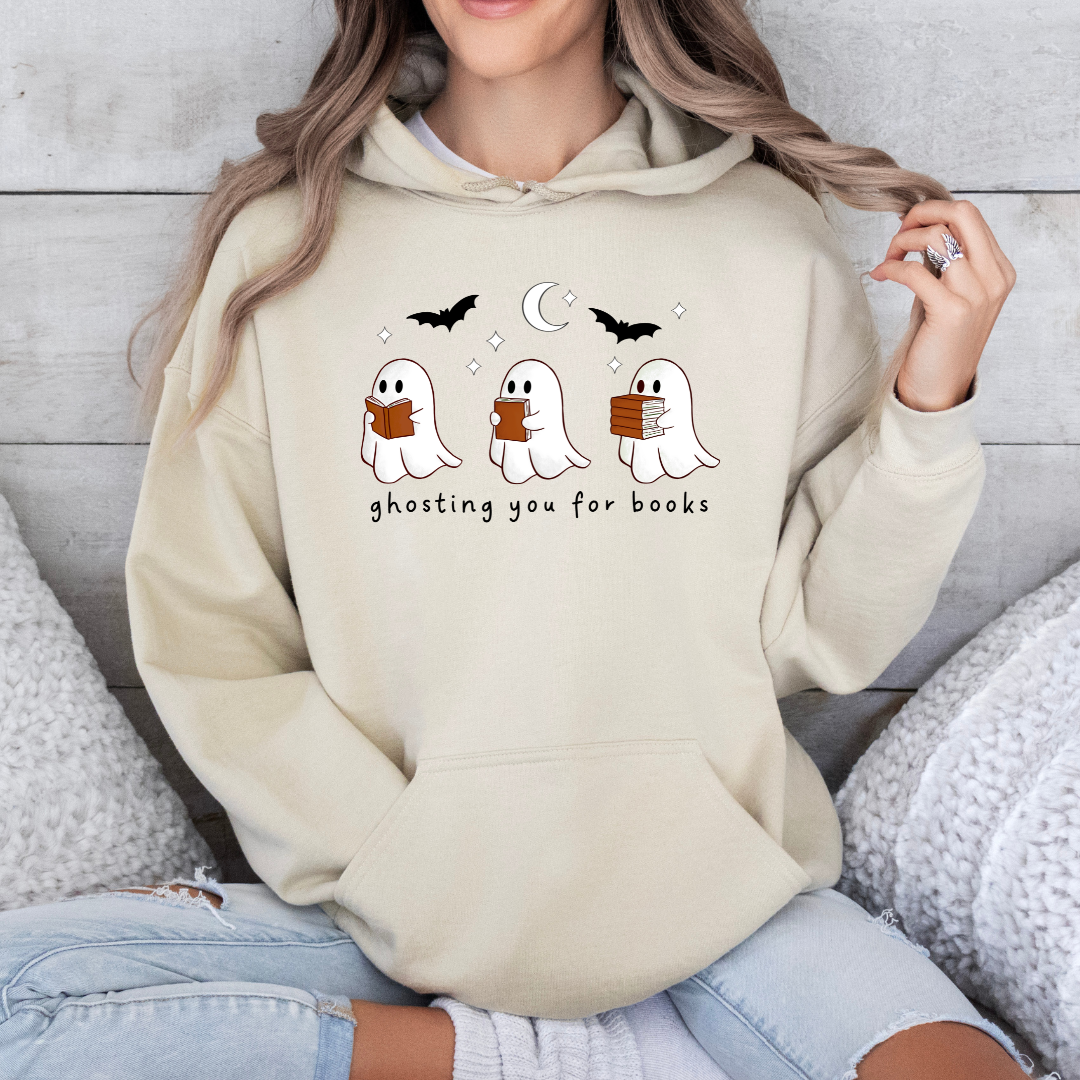 Hoodie | Ghosting you for books | Druck | Bookish Halloween