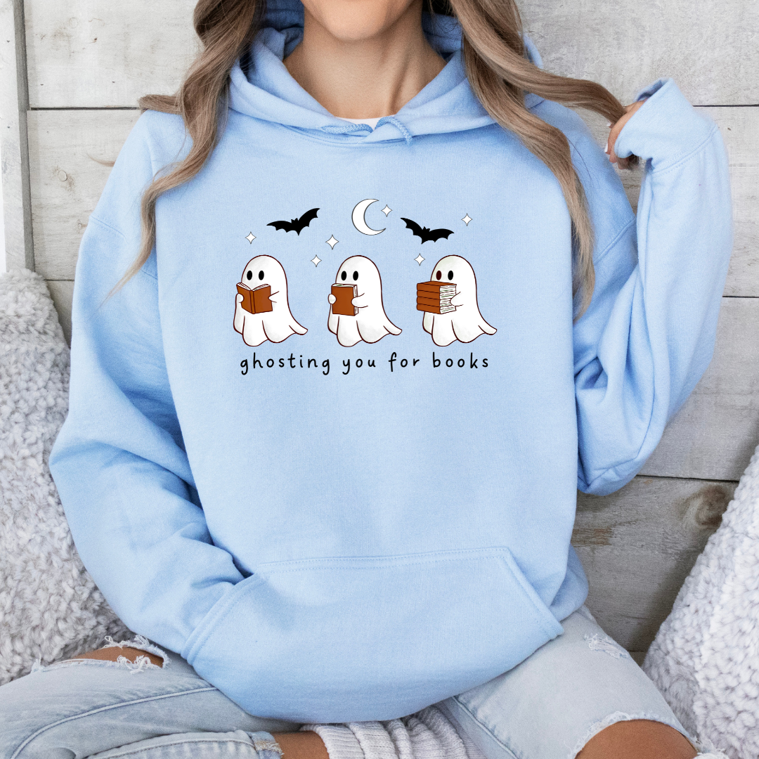 Hoodie | Ghosting you for books | Druck | Bookish Halloween