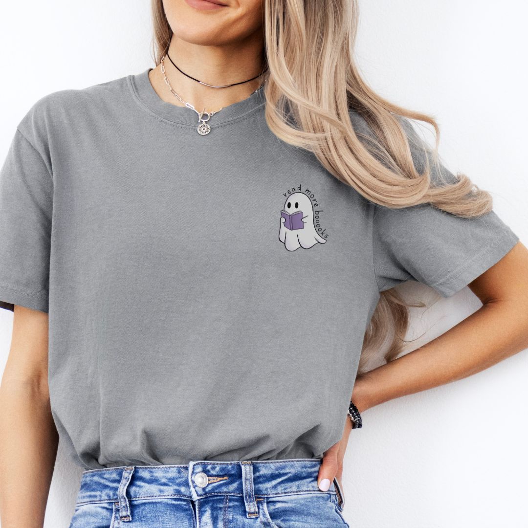 Premium T-Shirt | Read more booooks | Druck | Bookish Halloween