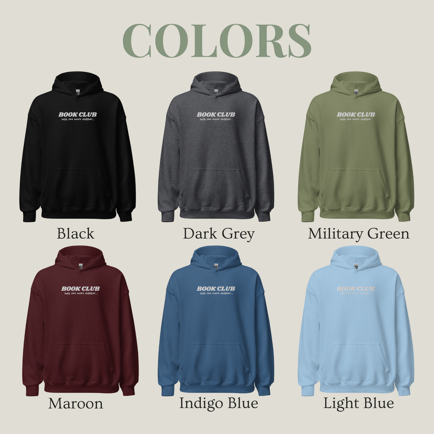 Hoodie | Book Club | bestickt | Bookish Hoodie