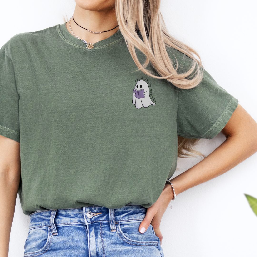 Premium T-Shirt | Read more booooks | Druck | Bookish Halloween