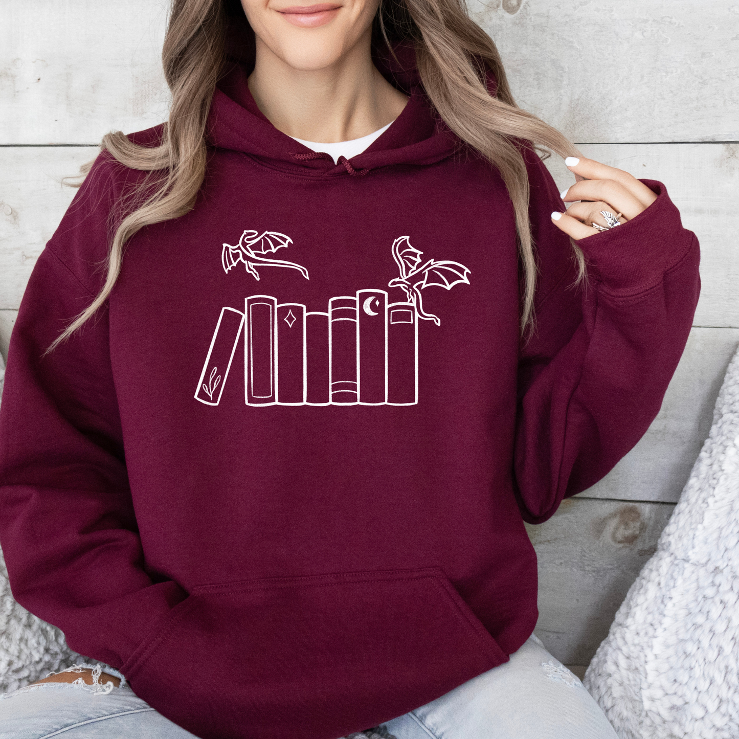 Hoodie | Books & Dragons | Druck | Bookish Hoodie