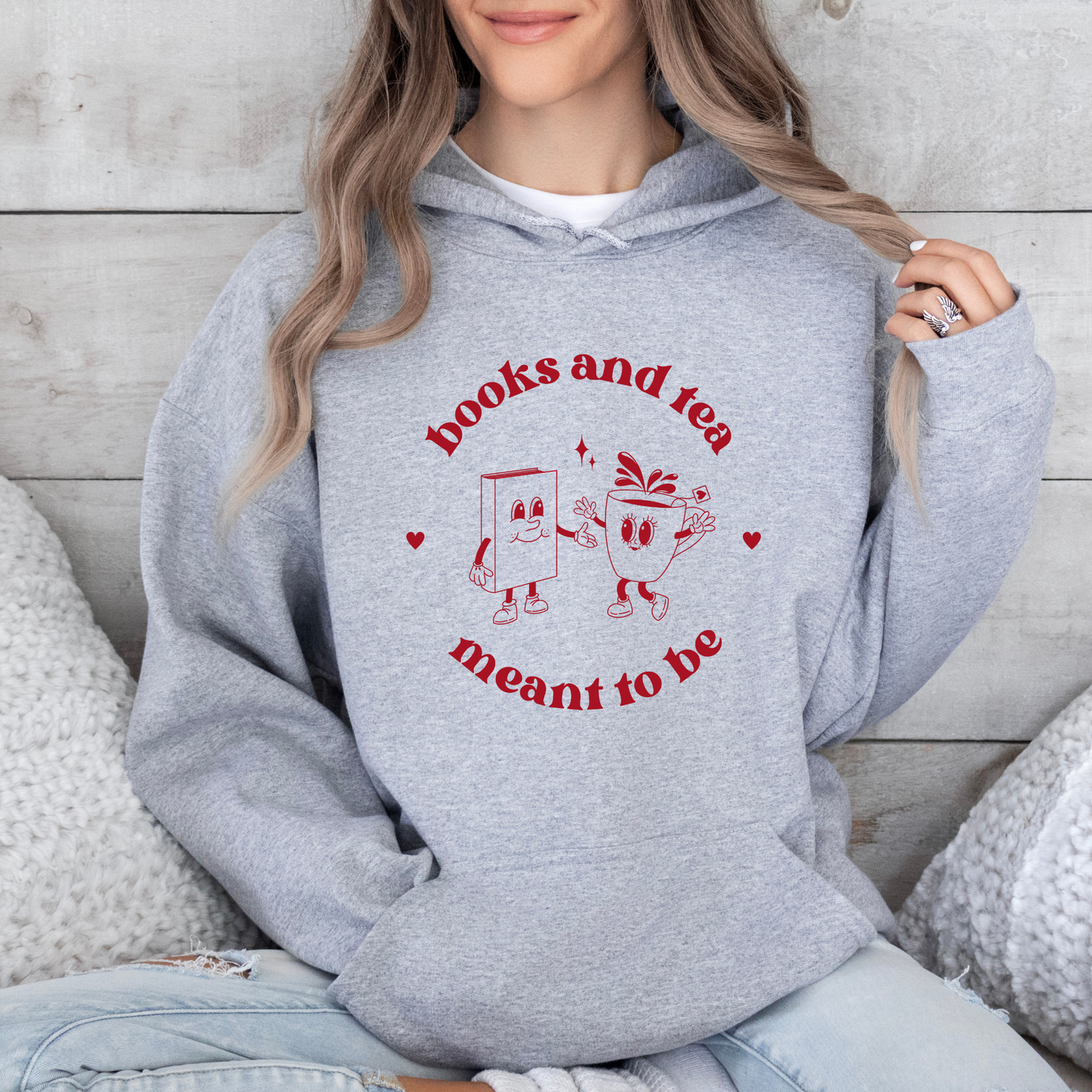 Hoodie | Books & Tea | Druck | Bookish Hoodie