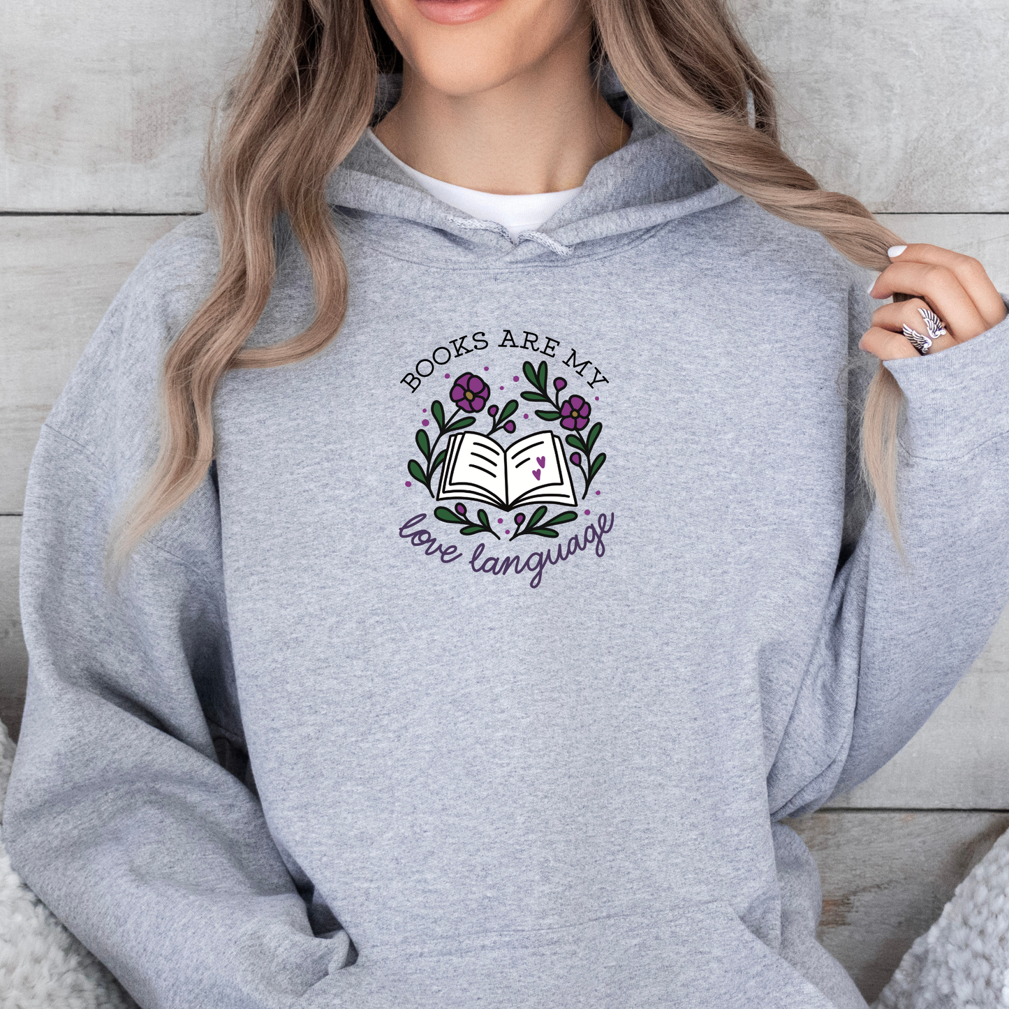 Hoodie | Books are my Love Language | bestickt | Bookish Hoodie