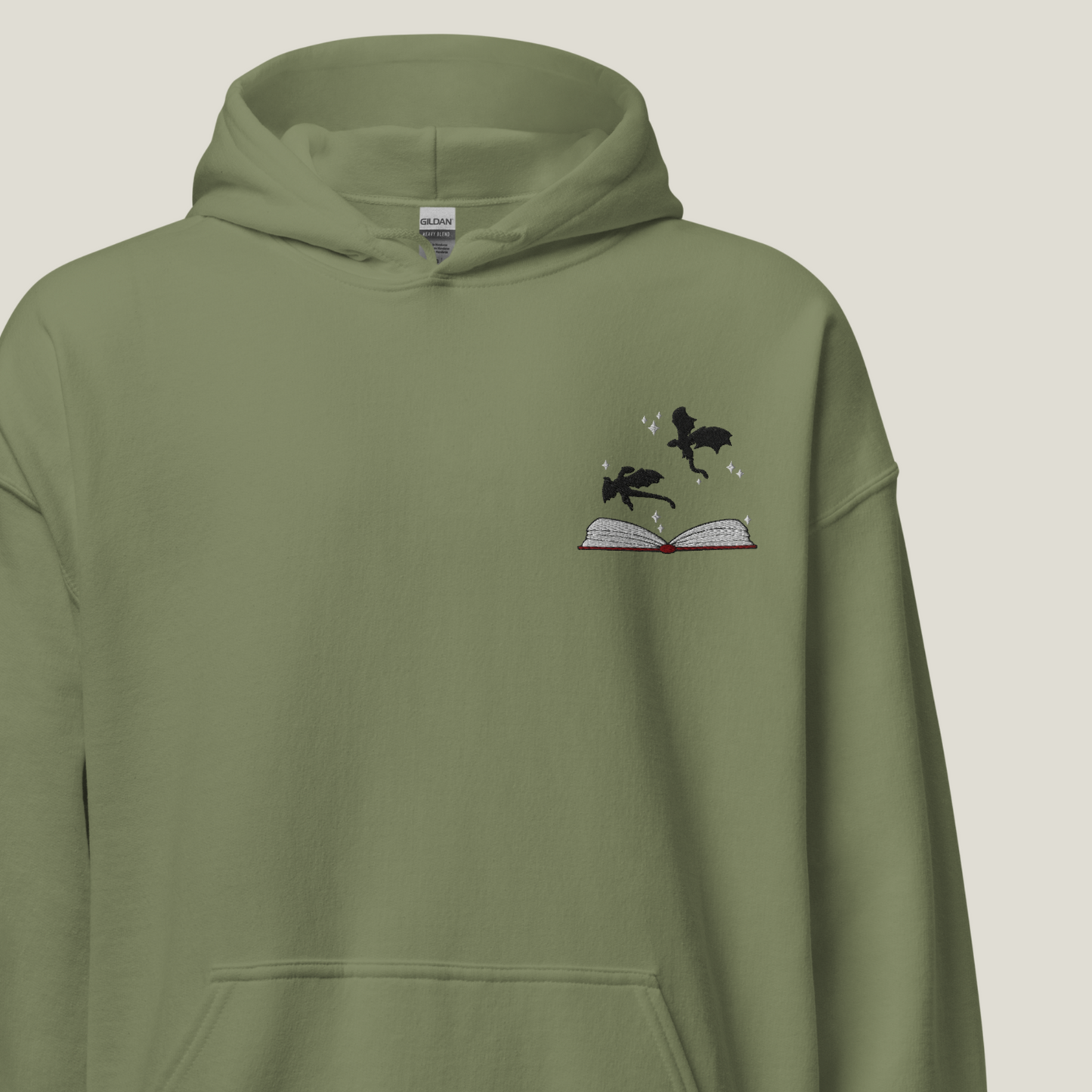 Hoodie | Bookish Dragons | bestickt