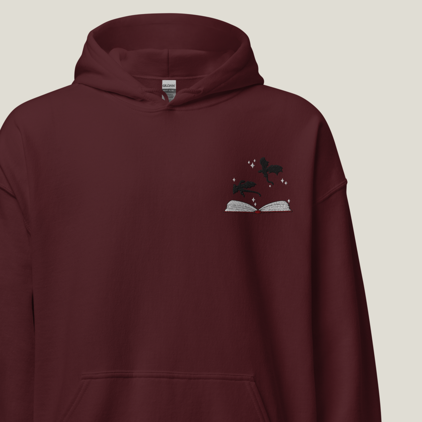 Hoodie | Bookish Dragons | bestickt