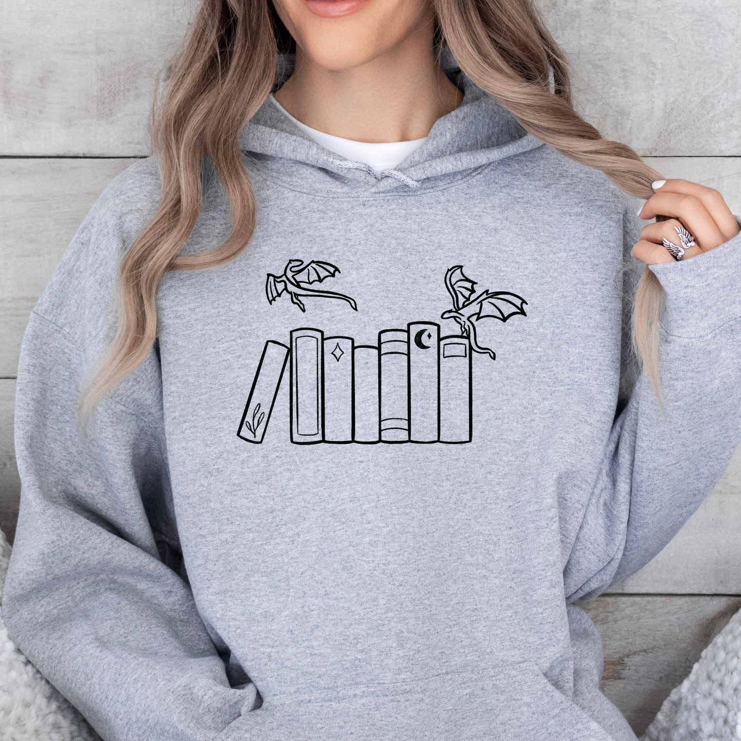 Hoodie | Books & Dragons | Druck | Bookish Hoodie
