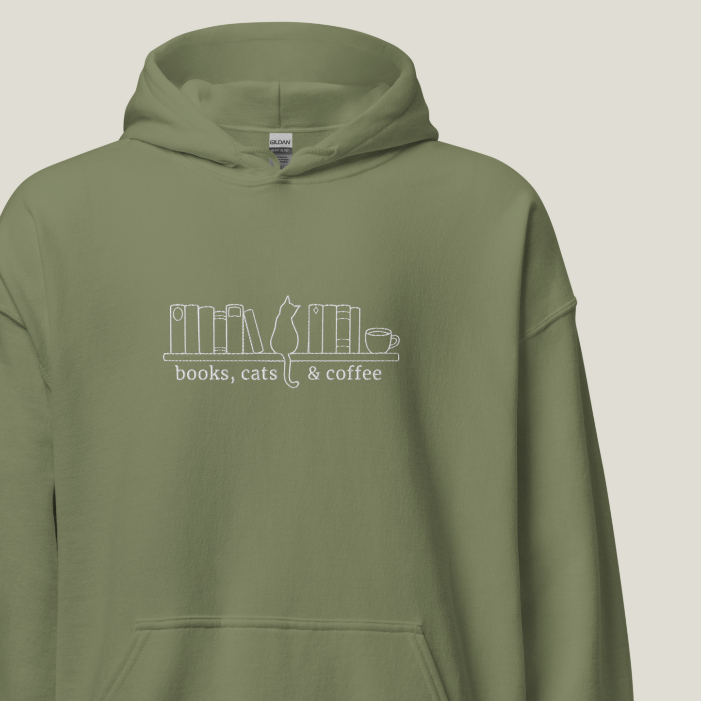 Hoodie | Bookish Cat | bestickt | Bookish Sweatshirt