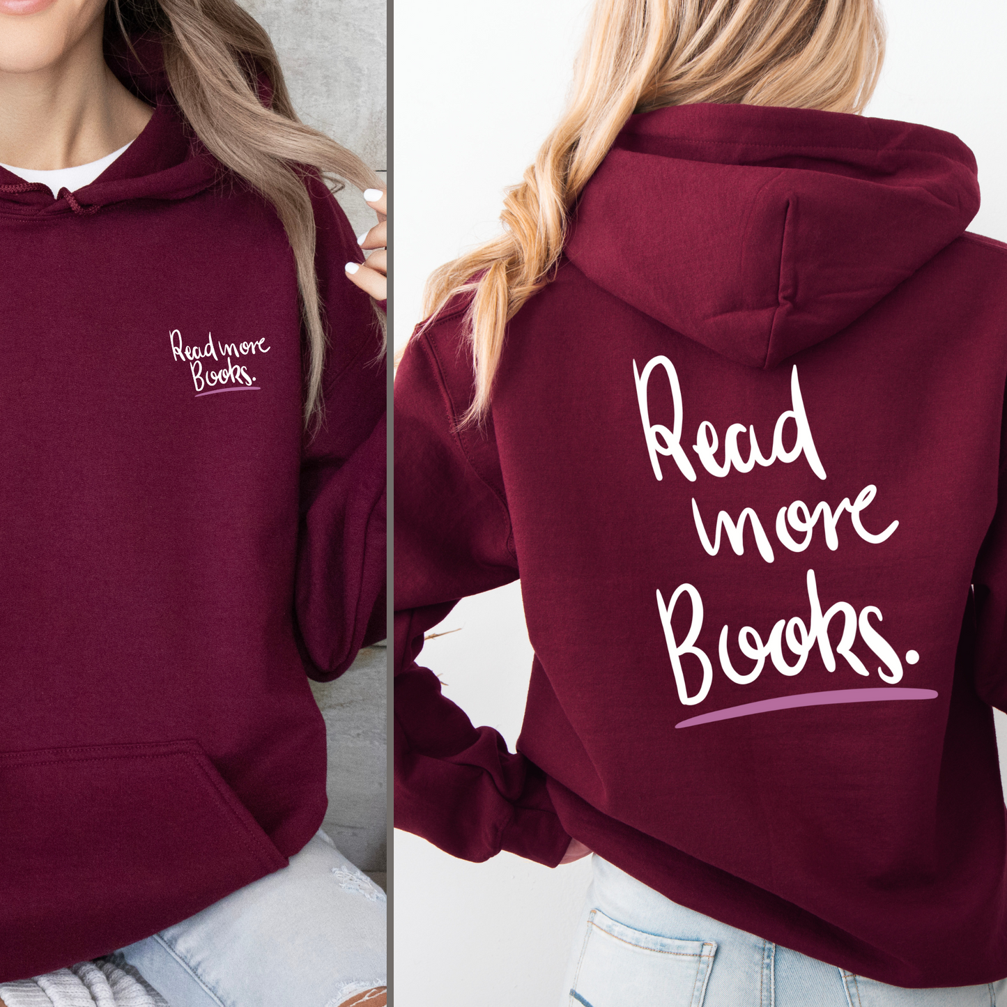 Hoodie | Read more Books | Druck | Bookish Hoodie