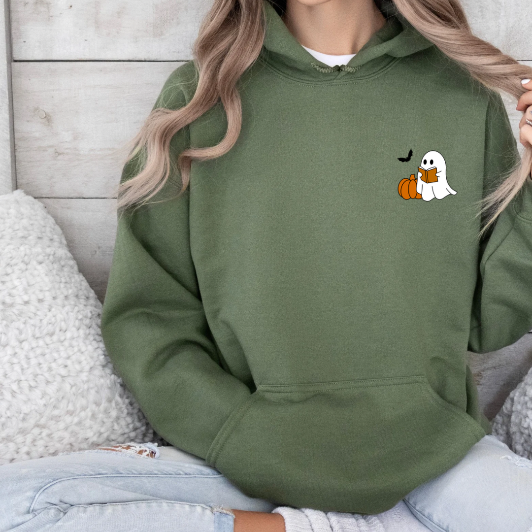 Hoodie | Book Ghost | bestickt | Bookish Halloween
