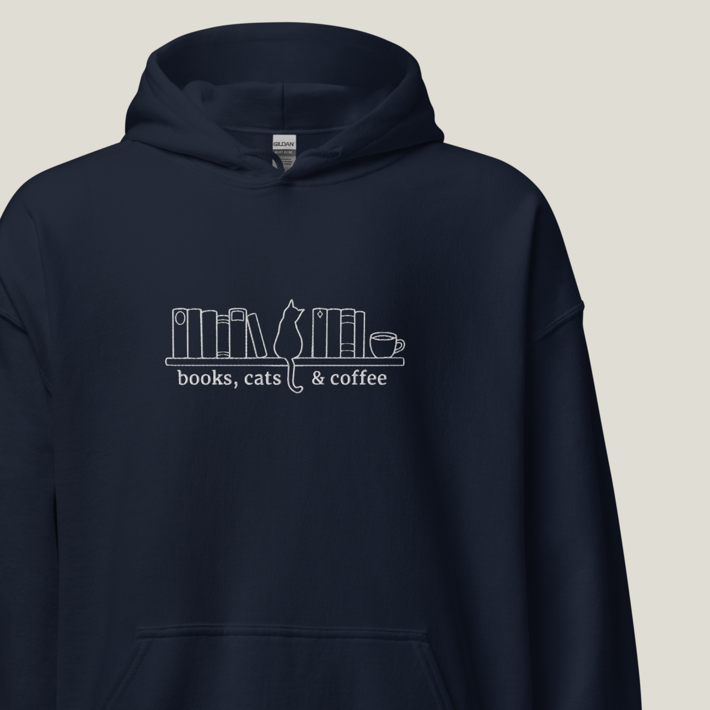 Hoodie | Bookish Cat | bestickt | Bookish Sweatshirt