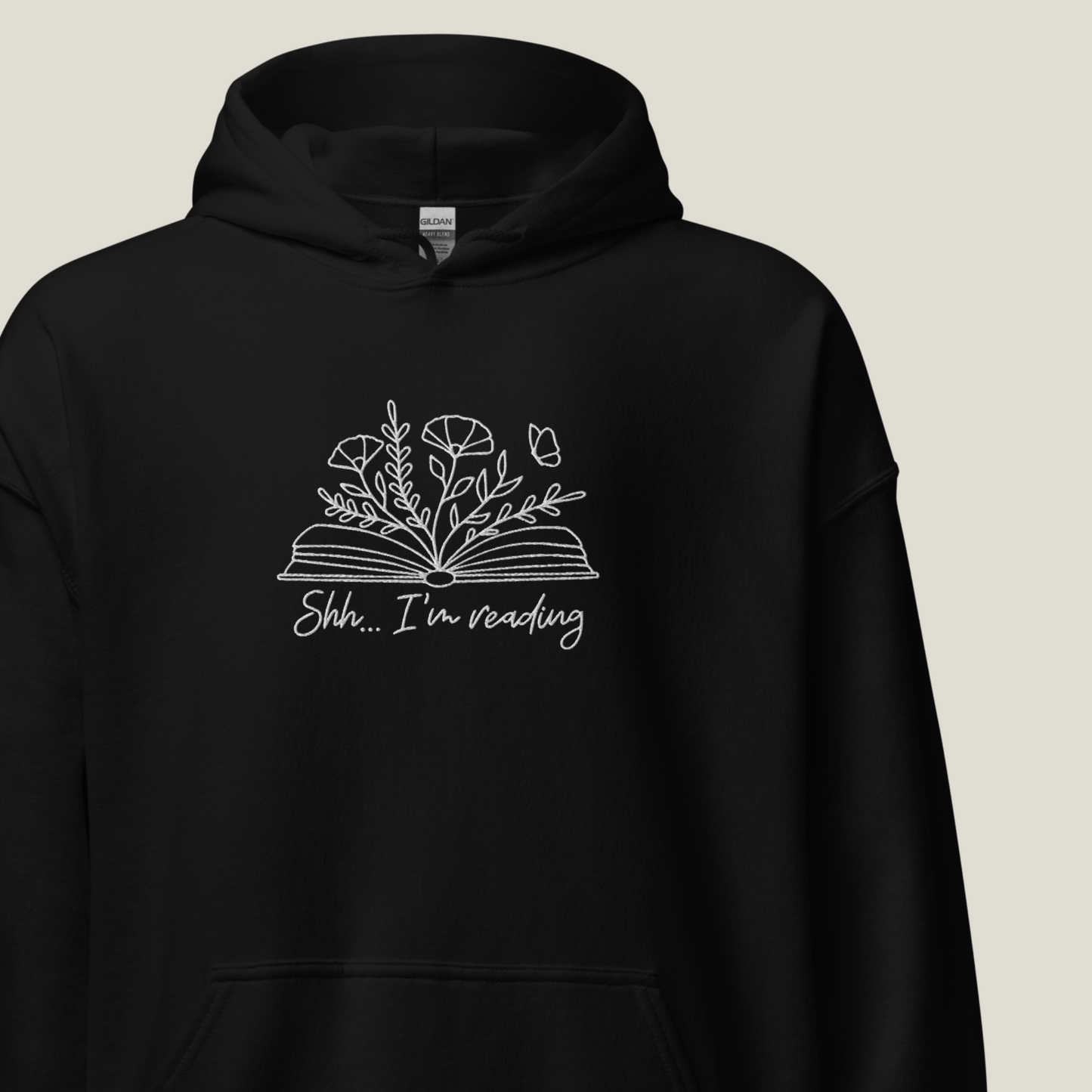 Hoodie | Shh I'm Reading | bestickt | Bookish Sweatshirt