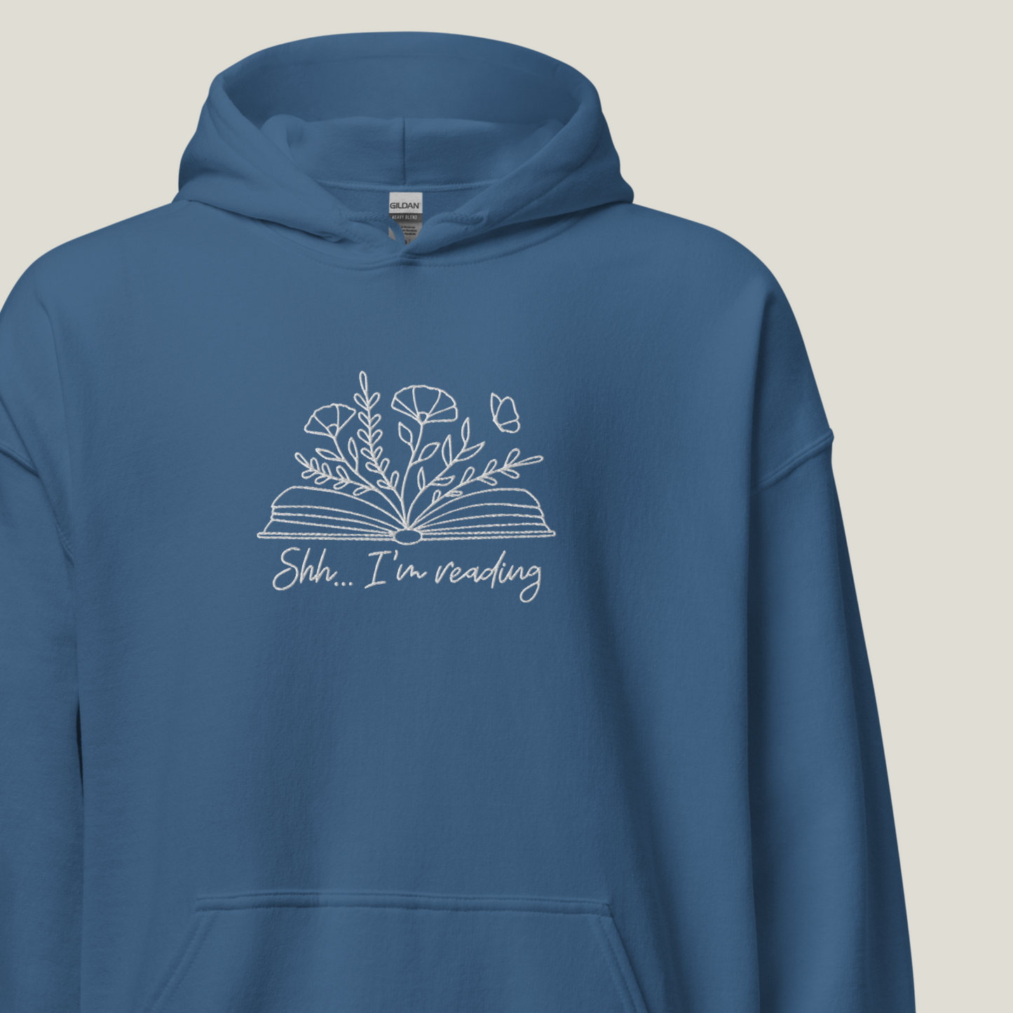 Hoodie | Shh I'm Reading | bestickt | Bookish Sweatshirt