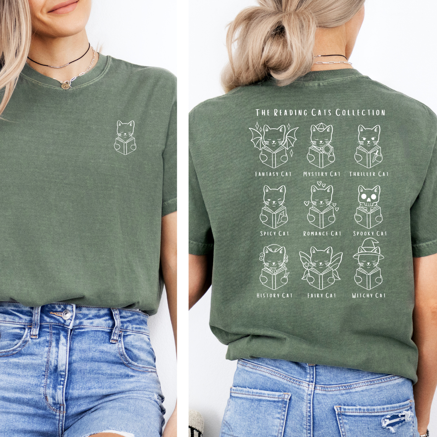 Premium T-Shirt | Reading Cats Collection | Druck | Bookish Shirt