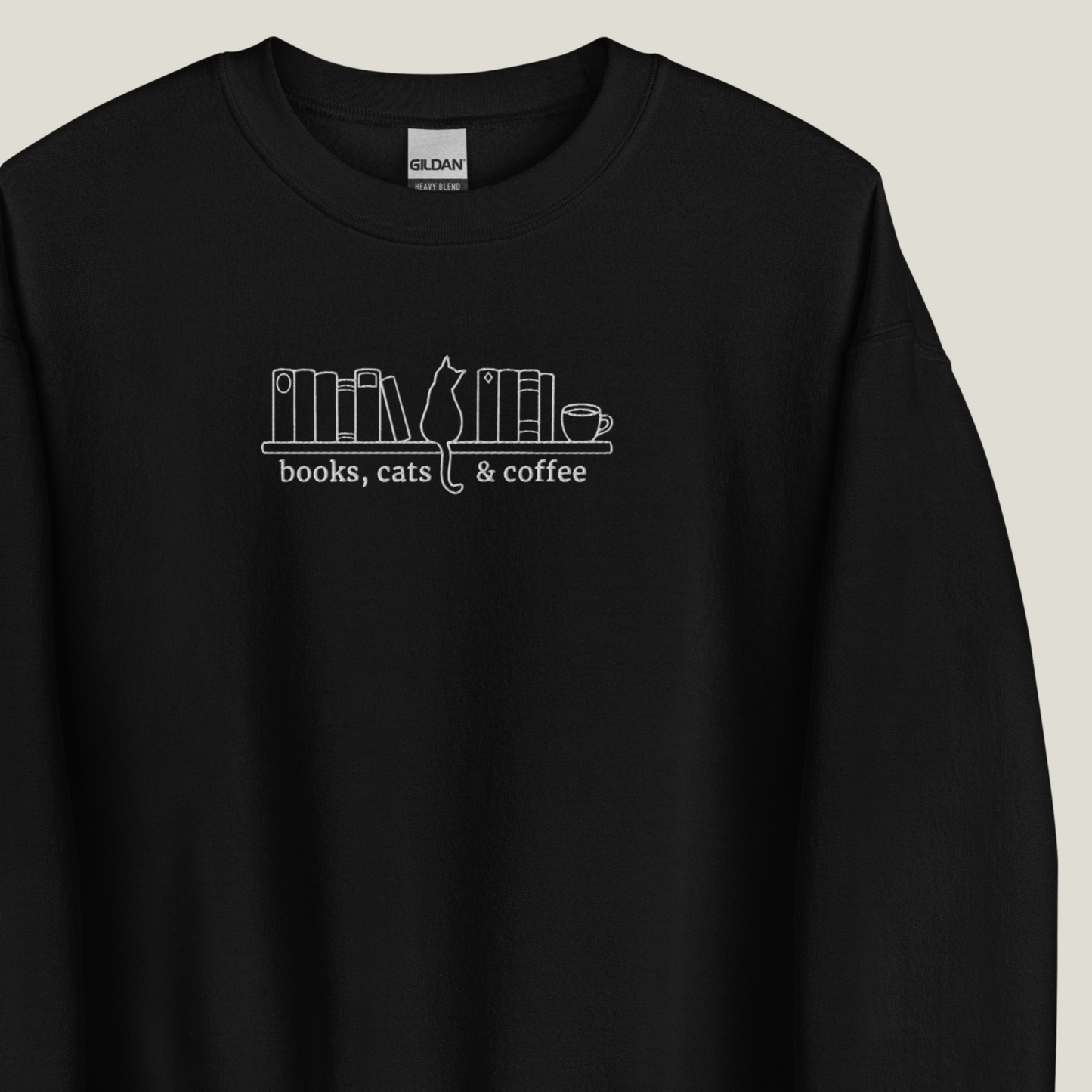 Sweatshirt | Bookish Cat | bestickt | Bookish Sweatshirt