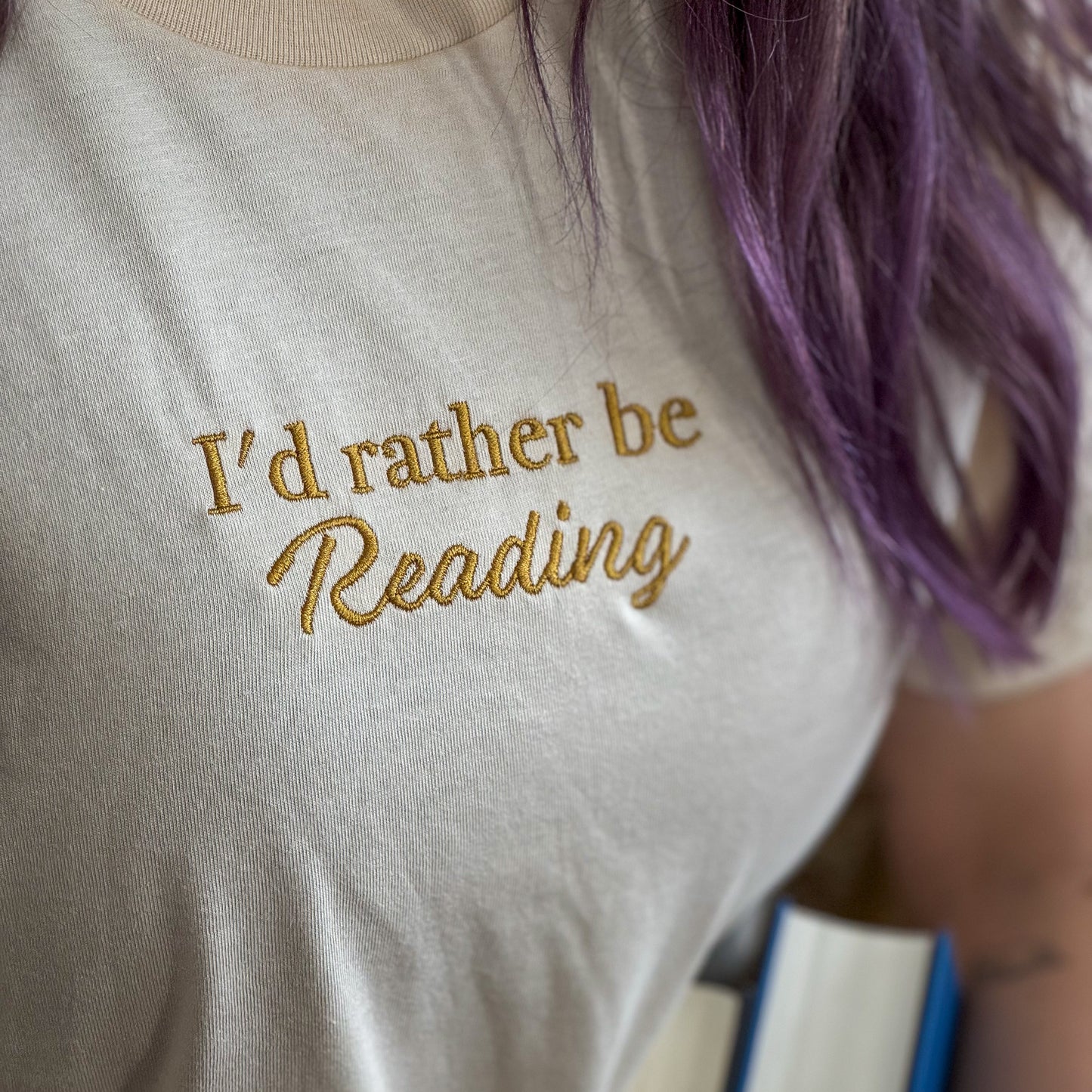 T-Shirt | Rather be reading | bestickt | Bookish T-Shirt