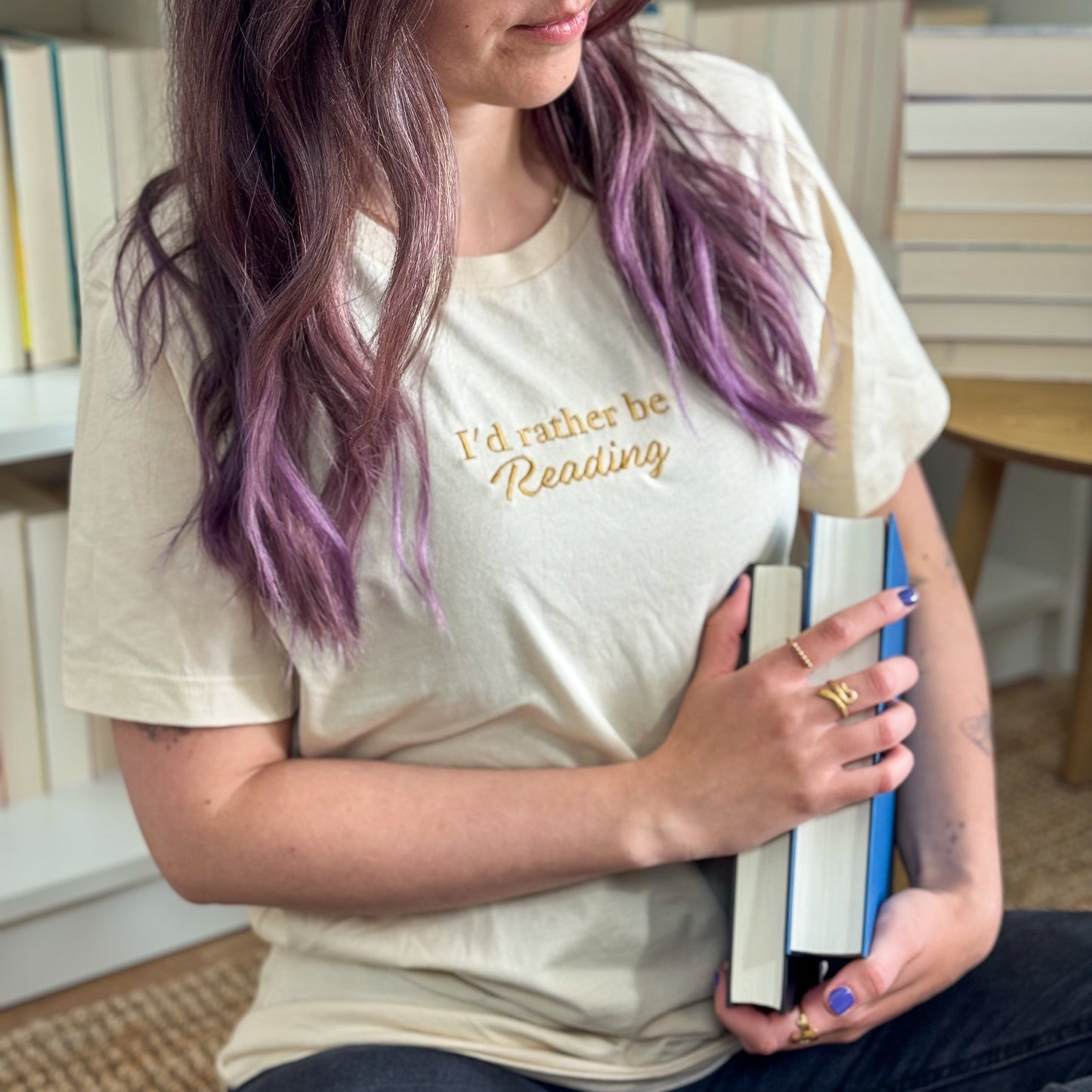 T-Shirt | Rather be reading | bestickt | Bookish T-Shirt