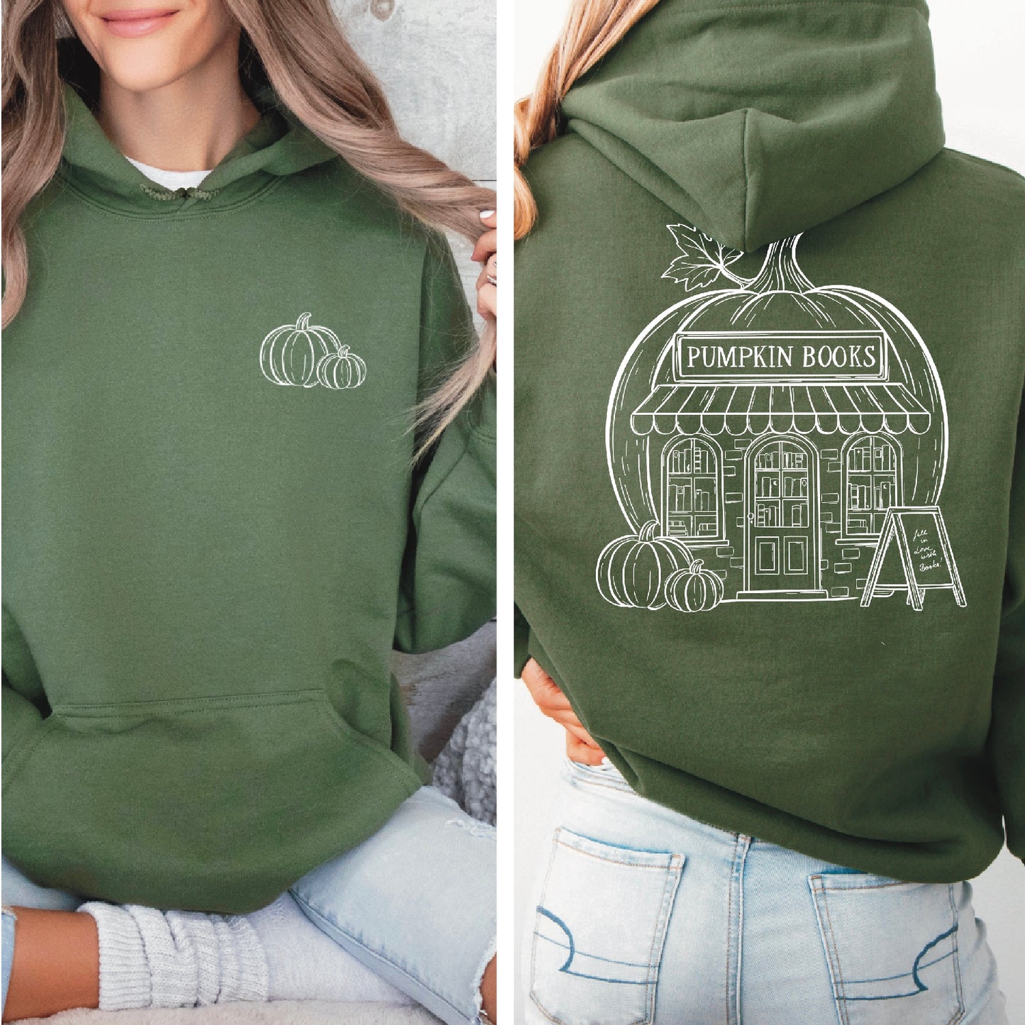 Hoodie | Pumpkin Bookstore | Druck | Bookish Autumn