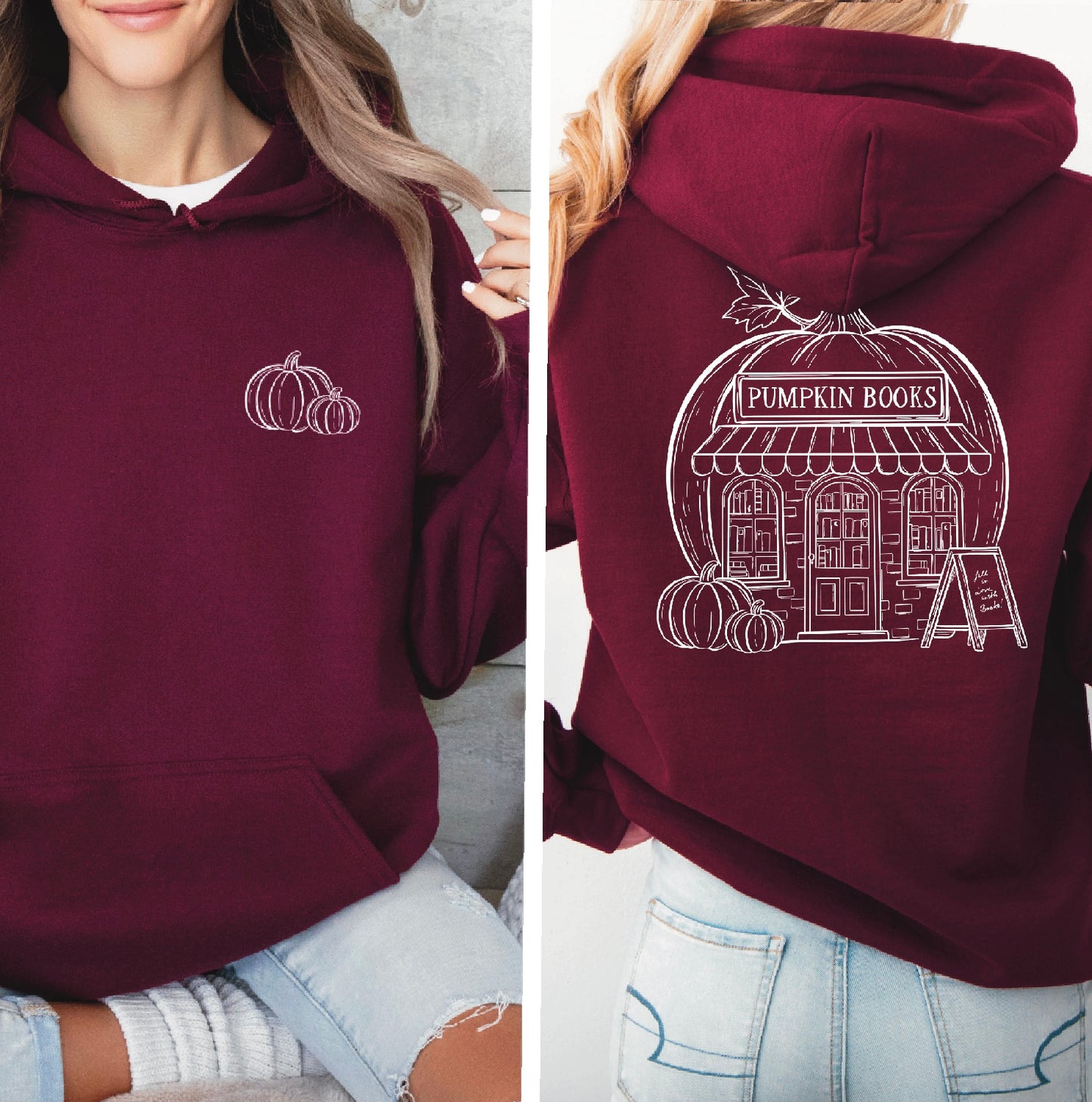 Hoodie | Pumpkin Bookstore | Druck | Bookish Autumn