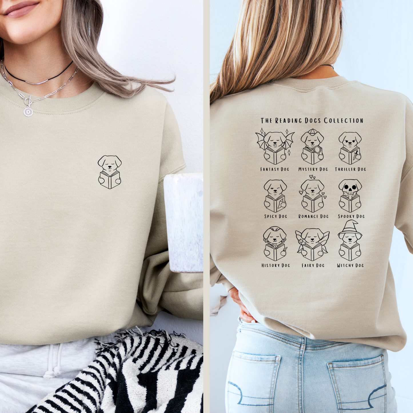 Sweatshirt | Reading Dogs Collection | Druck | Bookish Sweatshirt