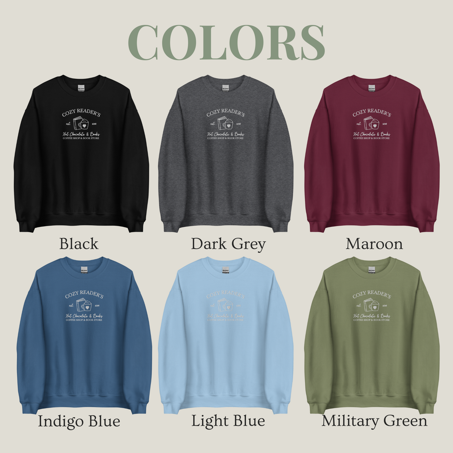 Sweatshirt | Cozy Readers | bestickt | Bookish Sweatshirt