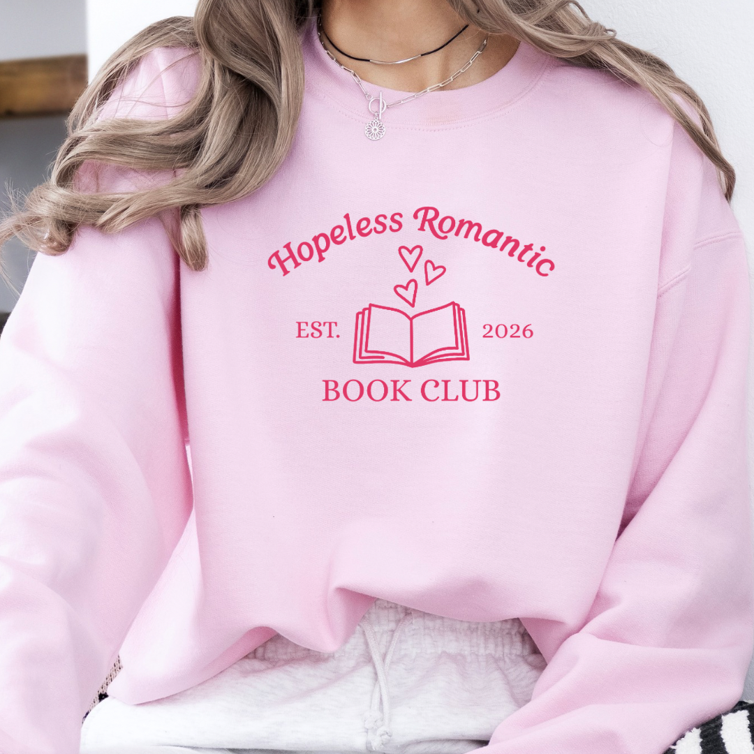 Sweatshirt | Hopeless Romantic Book Club | bestickt | Bookish Sweatshirt