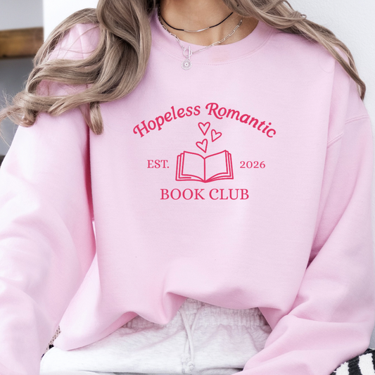 Sweatshirt | Hopeless Romantic Book Club | bestickt | Bookish Sweatshirt