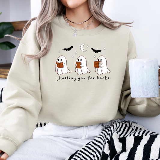 Sweatshirt | Ghosting you for Books | Druck | Bookish Halloween
