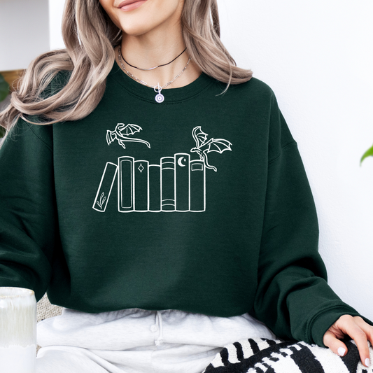 Sweatshitrt | Books & Dragons | Druck | Bookish Sweatshirt