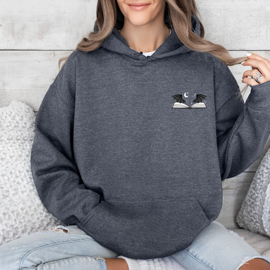 Hoodie | Book with Wings | bestickt | Bookish Hoodie