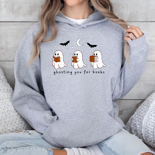 Hoodie | Ghosting you for books | Druck | Bookish Halloween