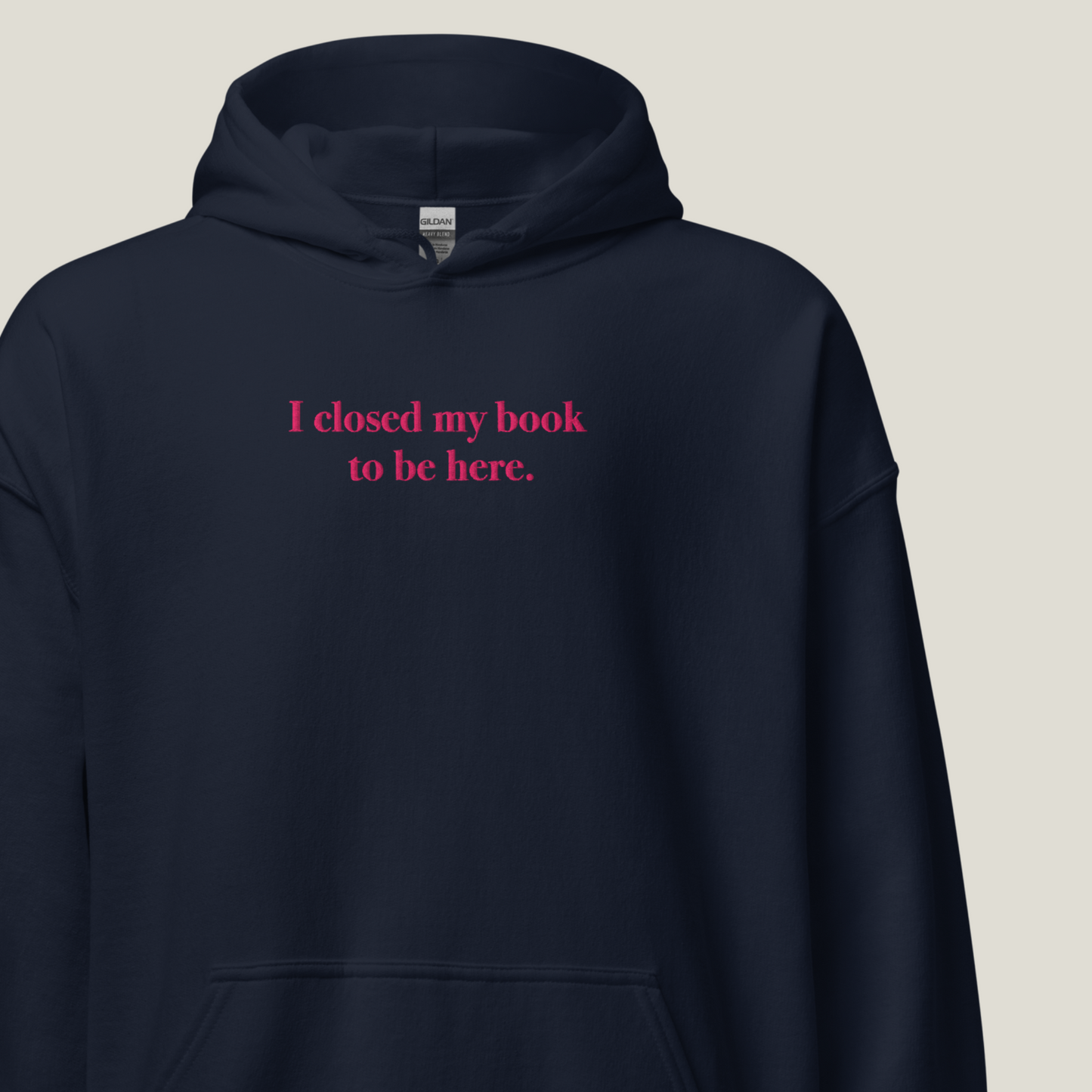 Hoodie | I closed my book to be here | bestickt | Bookish Hoodie