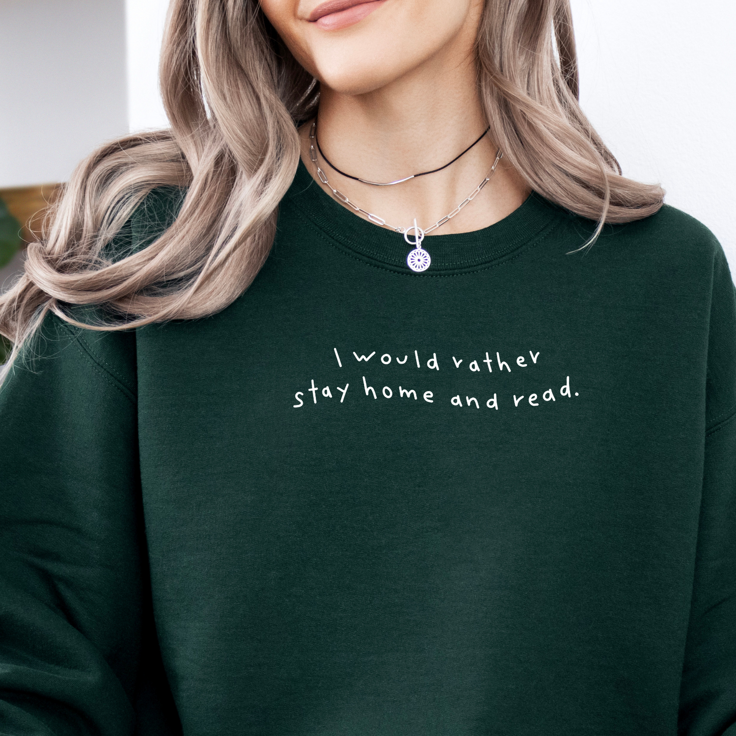 Sweatshirt | Rather stay home | bestickt | Bookish Sweatshirt